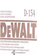 Dewalt-DeWalt DW Series, Cordless Adjustable Clutch Driver/Drill, Instructions Manual-DW953-DW961-DW971-DW972-DW991-01